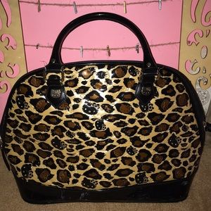 HelloKitty Loungfly extra large leopard purse